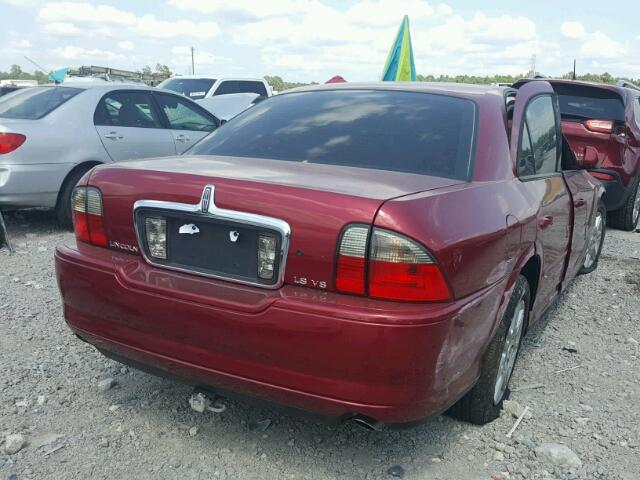 1LNHM87A43Y679065 - 2003 LINCOLN LS RED photo 4