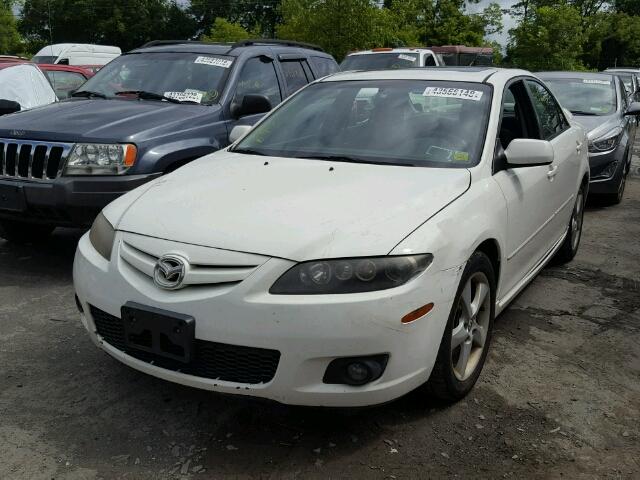 1YVHP80D565M25977 - 2006 MAZDA 6 S WHITE photo 2