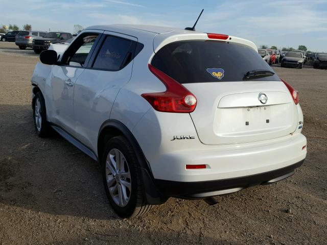 JN8AF5MV6ET484224 - 2014 NISSAN JUKE S WHITE photo 3