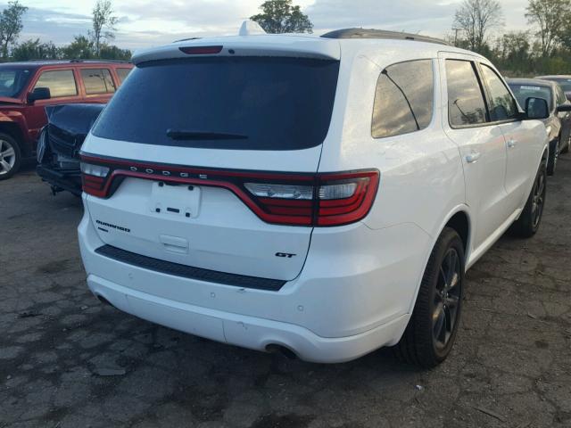 1C4RDJDG3HC780854 - 2017 DODGE DURANGO GT WHITE photo 4