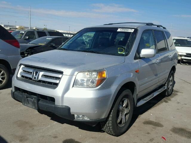 2HKYF18547H503423 - 2007 HONDA PILOT EXL SILVER photo 2