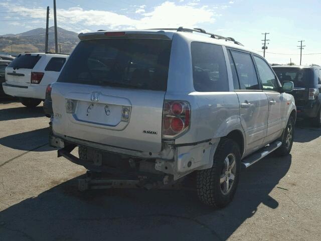 2HKYF18547H503423 - 2007 HONDA PILOT EXL SILVER photo 4