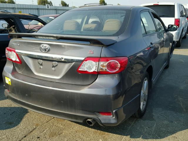 5YFBU4EE7CP042863 - 2012 TOYOTA COROLLA BA GRAY photo 4