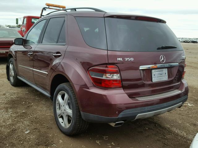 4JGBB86E38A368078 - 2008 MERCEDES-BENZ ML MAROON photo 3