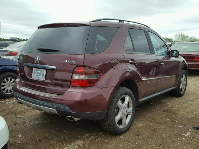 4JGBB86E38A368078 - 2008 MERCEDES-BENZ ML MAROON photo 4