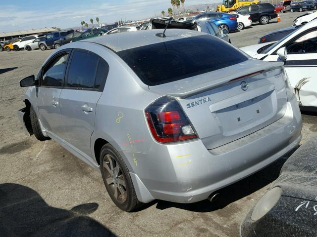 3N1AB6AP3CL700019 - 2012 NISSAN SENTRA 2.0 SILVER photo 3