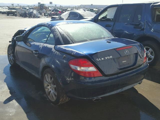 WDBWK56F06F109902 - 2006 MERCEDES-BENZ SLK 350 BLUE photo 3