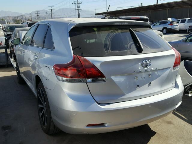 4T3ZA3BB5EU087952 - 2014 TOYOTA VENZA LE SILVER photo 3