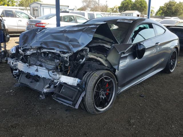 WDDWJ8HB4JF670084 - 2018 MERCEDES-BENZ C 63 AMG-S GRAY photo 2