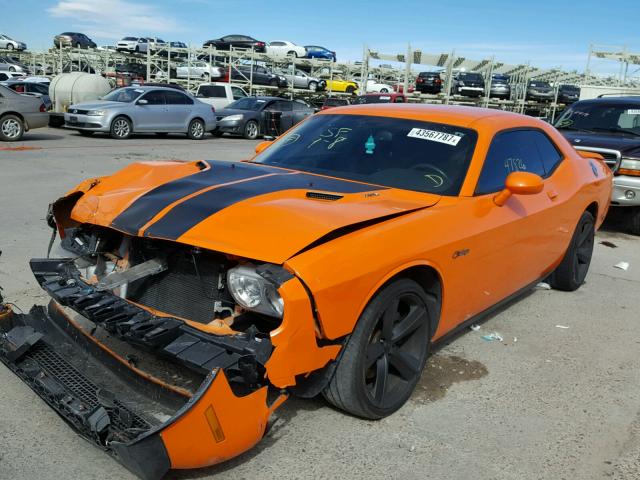 2C3CDYBT8CH127753 - 2012 DODGE CHALLENGER ORANGE photo 2