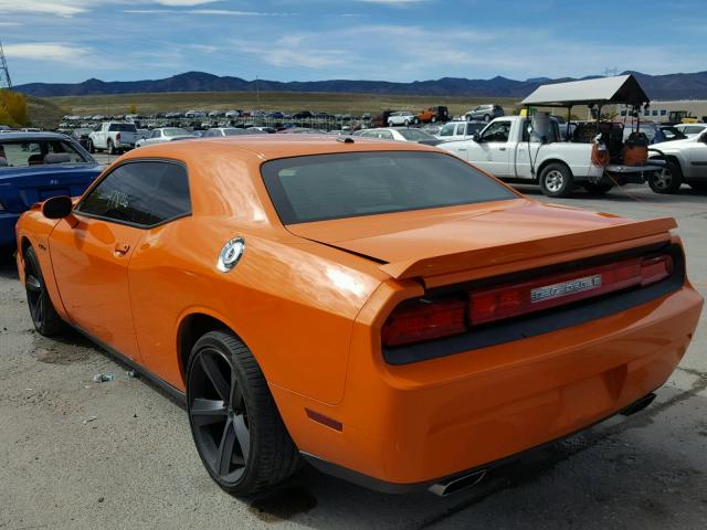 2C3CDYBT8CH127753 - 2012 DODGE CHALLENGER ORANGE photo 3