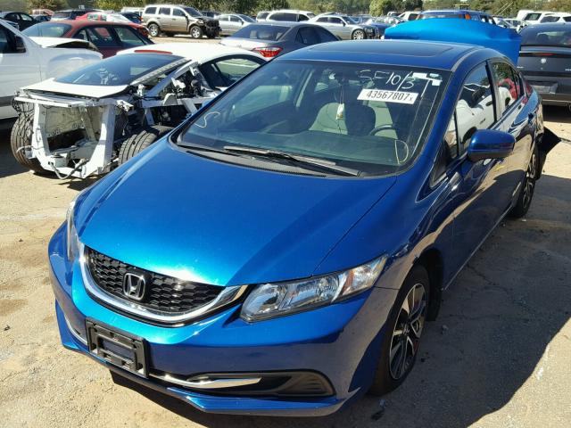 2HGFB2F82EH529290 - 2014 HONDA CIVIC EX BLUE photo 2