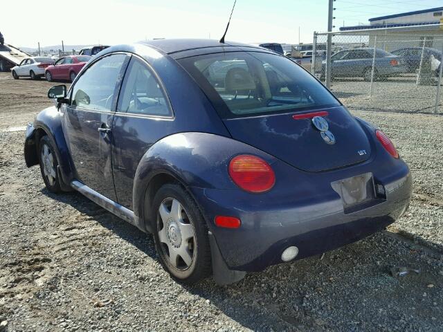 3VWDD21C6YM496633 - 2000 VOLKSWAGEN NEW BEETLE 蓝色 照片 3