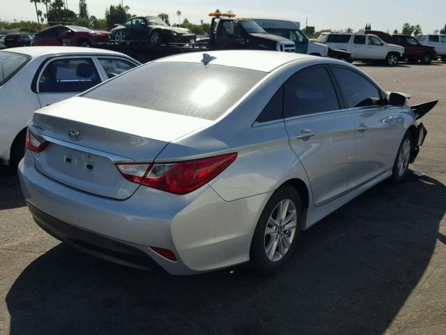 5NPEB4AC5EH867159 - 2014 HYUNDAI SONATA GLS SILVER photo 4