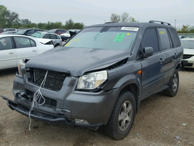 2HKYF18577H537632 - 2007 HONDA PILOT EXL GRAY photo 2