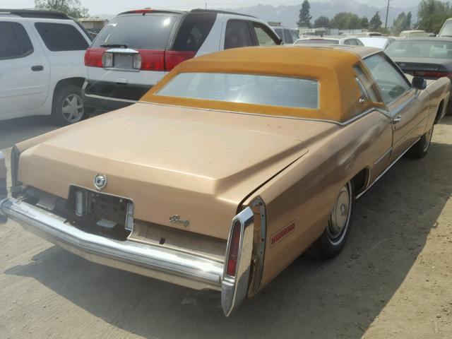 6L47S7Q313825 - 1977 CADILLAC ELDORADO ORANGE photo 4