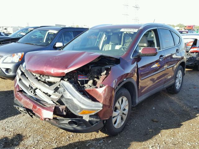 5J6RM4H76DL055023 - 2013 HONDA CR-V MAROON photo 2