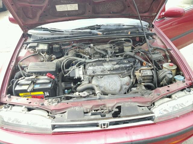 1HGCB7653PA130119 - 1993 HONDA ACCORD LX MAROON photo 7