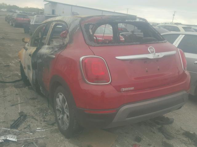 ZFBCFXCT0GP327708 - 2016 FIAT 500X TREKK RED photo 3