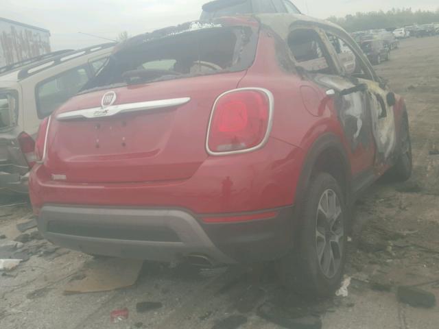 ZFBCFXCT0GP327708 - 2016 FIAT 500X TREKK RED photo 4