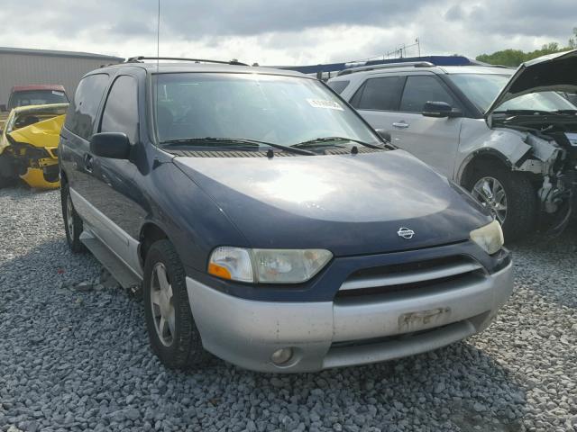 4N2ZN16T12D809225 - 2002 NISSAN QUEST SE BLUE photo 1