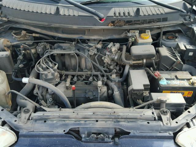 4N2ZN16T12D809225 - 2002 NISSAN QUEST SE BLUE photo 7