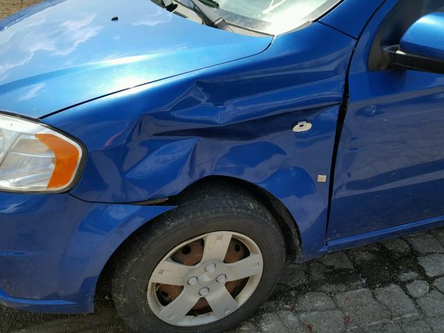 KL1TD56618B100657 - 2008 CHEVROLET AVEO BASE Көк фото 9
