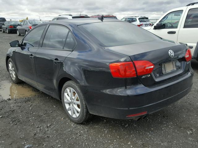 3VWDZ7AJ5BM361504 - 2011 VOLKSWAGEN JETTA SE BLACK photo 3