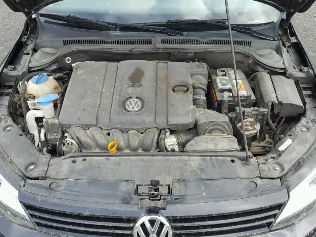 3VWDZ7AJ5BM361504 - 2011 VOLKSWAGEN JETTA SE BLACK photo 7