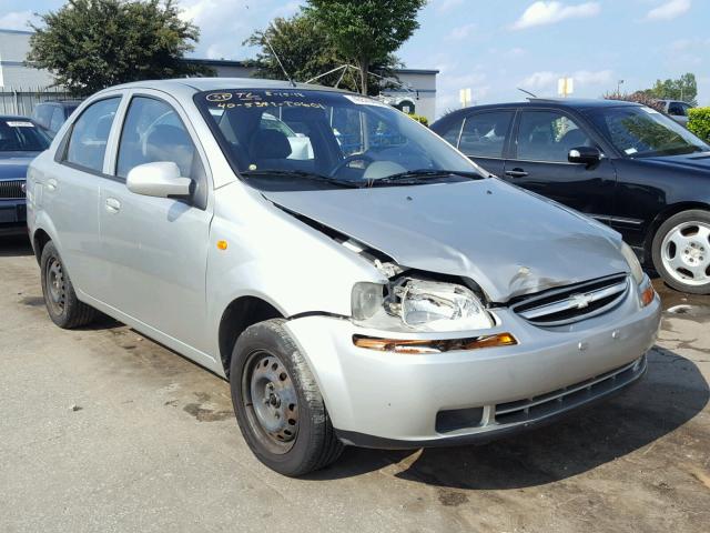 KL1TD52684B160161 - 2004 CHEVROLET AVEO SILVER photo 1