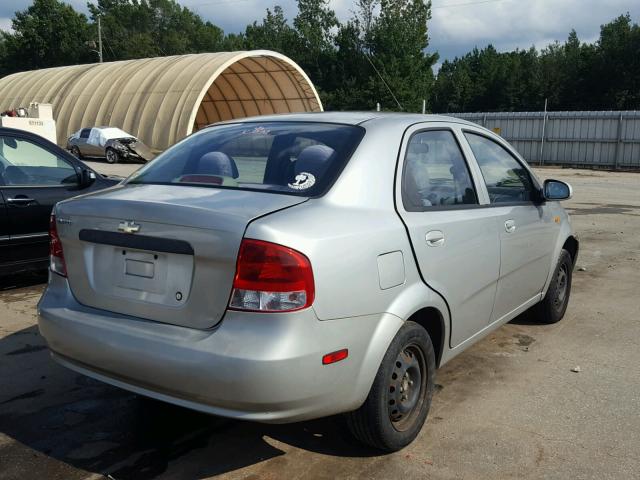 KL1TD52684B160161 - 2004 CHEVROLET AVEO SILVER photo 4