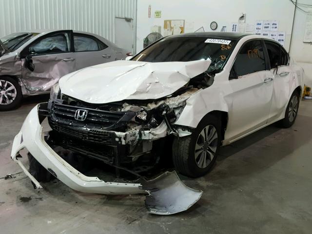 1HGCR2F3XEA055784 - 2014 HONDA ACCORD LX WHITE photo 2