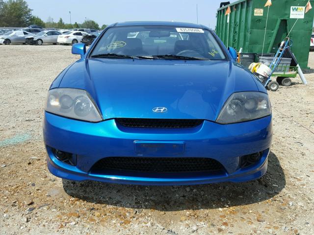 KMHHM65D35U187428 - 2005 HYUNDAI TIBURON BLUE photo 9