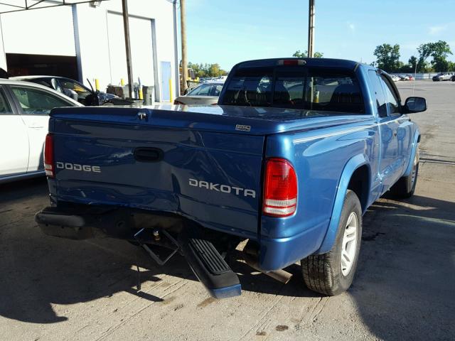 1D7HL32X23S101206 - 2003 DODGE DAKOTA SPO BLUE photo 4