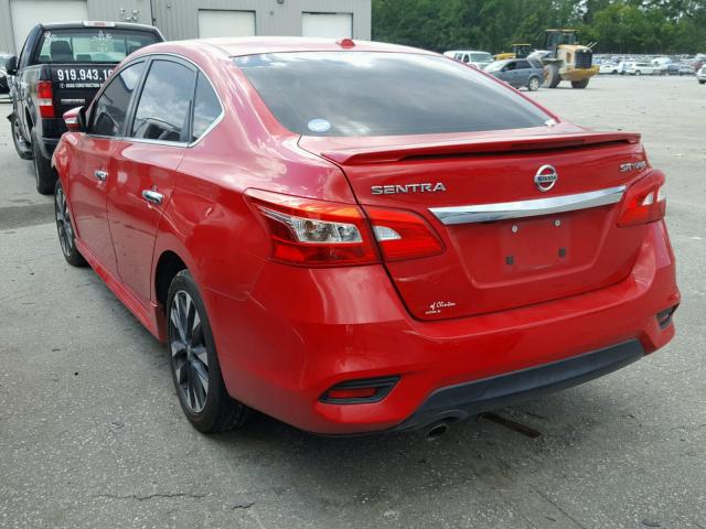 3N1CB7AP3HY204291 - 2017 NISSAN SENTRA SR RED photo 3