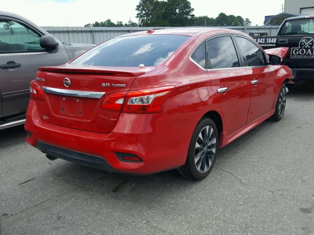 3N1CB7AP3HY204291 - 2017 NISSAN SENTRA SR RED photo 4