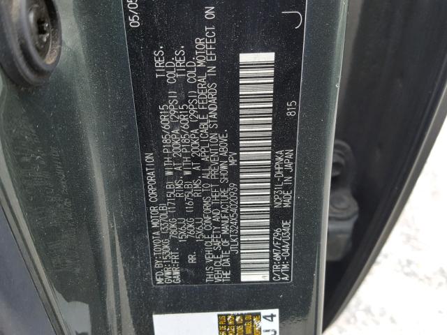 JTLKT324X54020939 - 2005 TOYOTA SCION XB Grün Foto 10