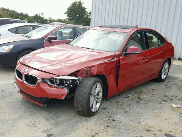 WBA8E3G55GNT78770 - 2016 BMW 328 XI SUL RED photo 2