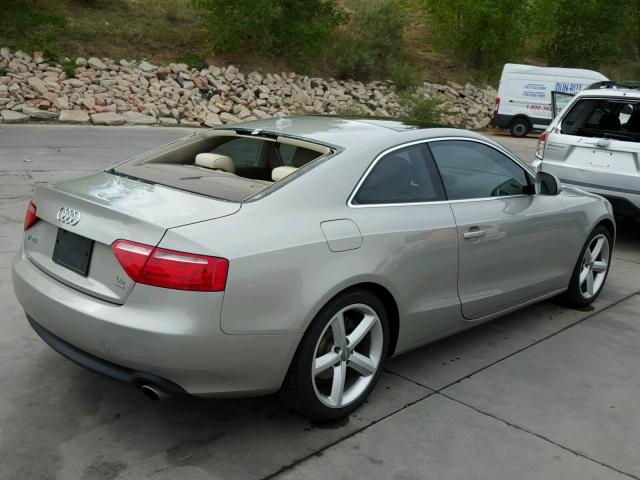 WAUDK78T08A039404 - 2008 AUDI A5 QUATTRO SILVER photo 4