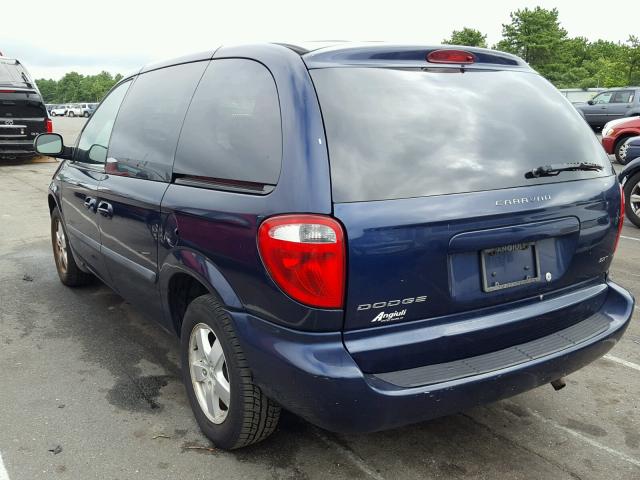 1D4GP45R76B626458 - 2006 DODGE CARAVAN SX BLUE photo 3