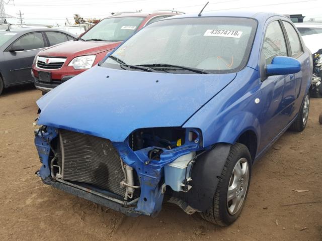 KL1TD52645B432707 - 2005 CHEVROLET AVEO BASE Көк фото 2