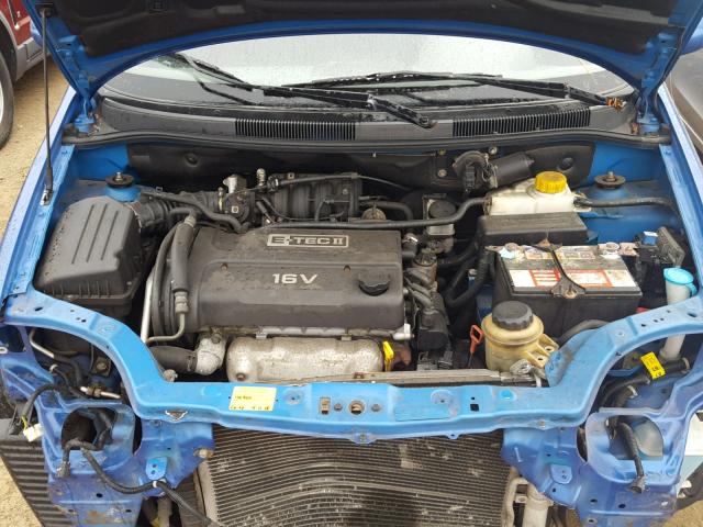KL1TD52645B432707 - 2005 CHEVROLET AVEO BASE Көк фото 7