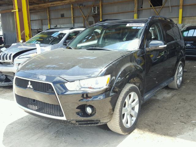 JA4JS4AX8AZ014611 - 2010 MITSUBISHI OUTLANDER BLACK photo 2