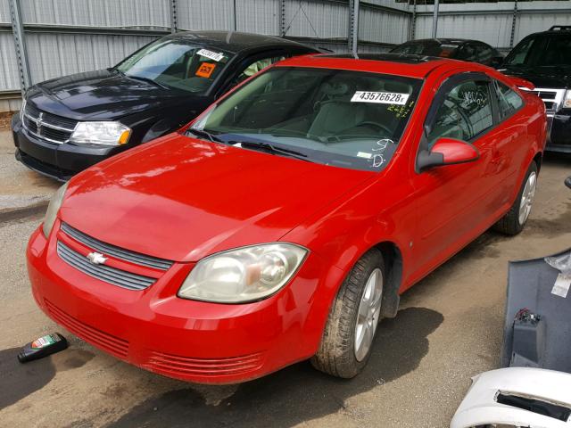 1G1AL18F387184601 - 2008 CHEVROLET COBALT LT RED photo 2