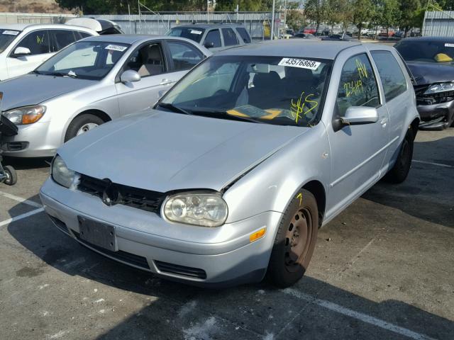 9BWBT61J914053838 - 2001 VOLKSWAGEN GOLF GL SILVER photo 2