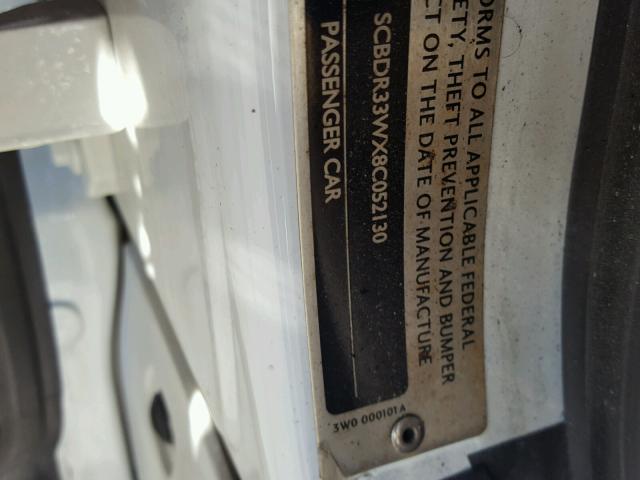 SCBDR33WX8C052130 - 2008 BENTLEY CONTINENTA WHITE photo 10