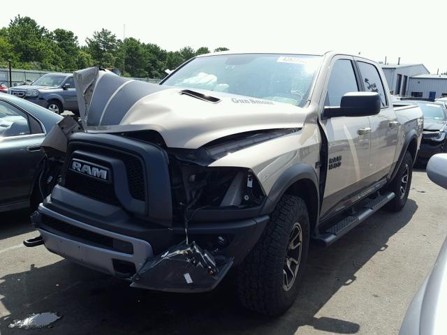 1C6RR7YT8HS643725 - 2017 RAM 1500 REBEL CREAM photo 2