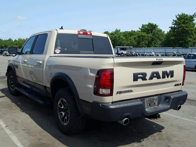 1C6RR7YT8HS643725 - 2017 RAM 1500 REBEL კრემისფერი ფოტო 3