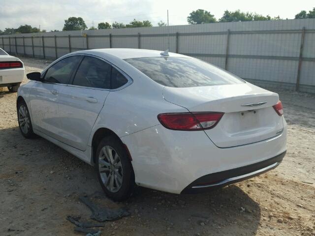 1C3CCCAB0GN115849 - 2016 CHRYSLER 200 LIMITE WHITE photo 3