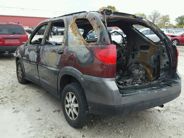 3G5DA03E42S569426 - 2002 BUICK RENDEZVOUS RED photo 3